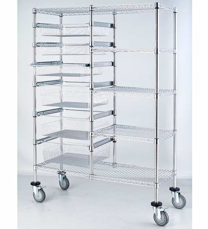 Service Wire Racking Com Toggle, Wire Shelving Trolley