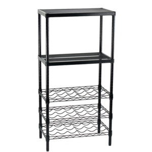 FINE-MESH-WITH-WINE-SHELF Fine Mesh With Wine Holder Rack