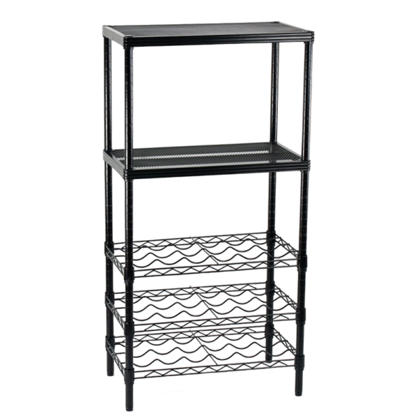 FINE-MESH-WITH-WINE-SHELF Fine Mesh With Wine Holder Rack