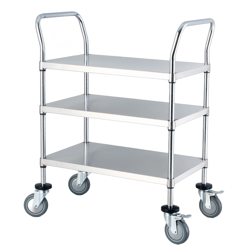 Stainless Steel Solid Shelf Cart
