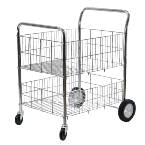 WIRE BASKET OFFICE CART-3 Wire Office Cart