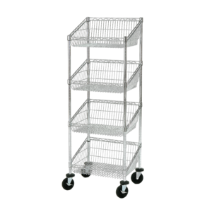 晁97022702洗相用-scaled Slanted Basket Rack, Includes Wheels