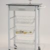 餐車-圓管(黑玻)白-2 Kitchen Cart(1)