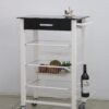餐車-黑玻(白) Kitchen Cart(1)